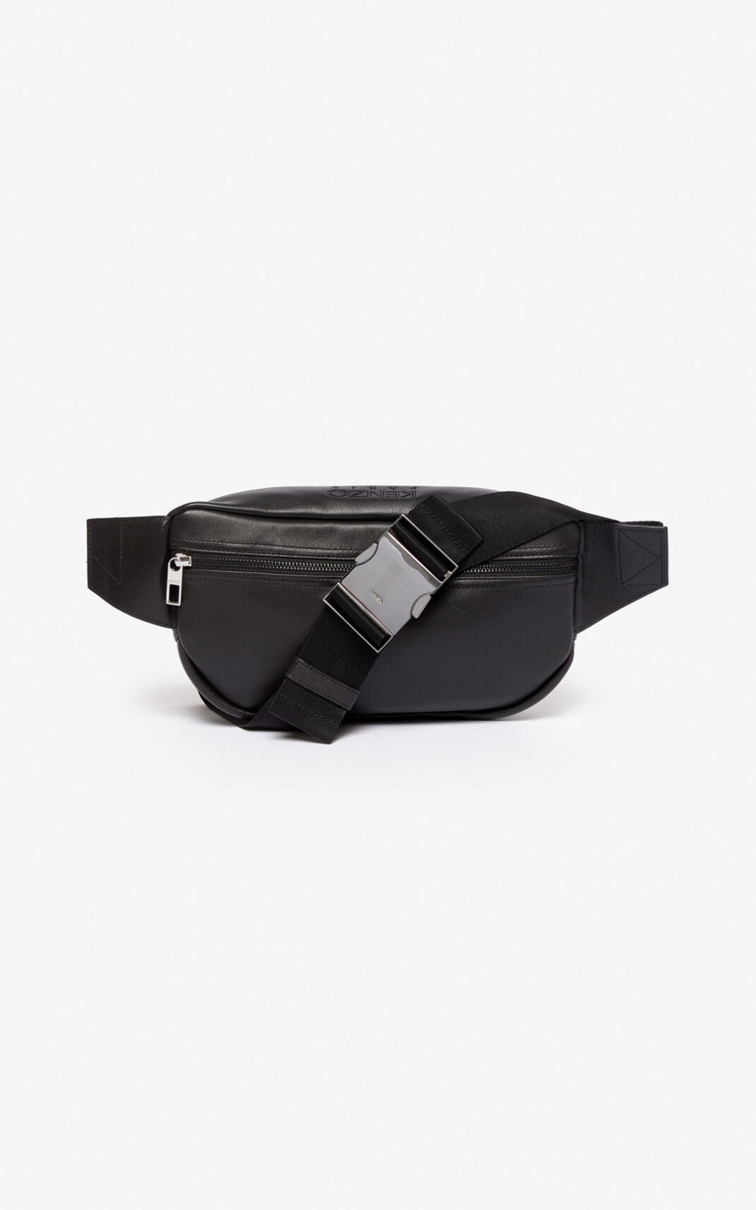 Outlet Rinonera Kenzo Online Kenzo Mujer Cuero Kampus Tiger Negras